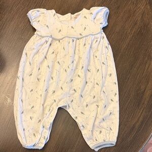 Adorable White Baby Romper with Floral Print